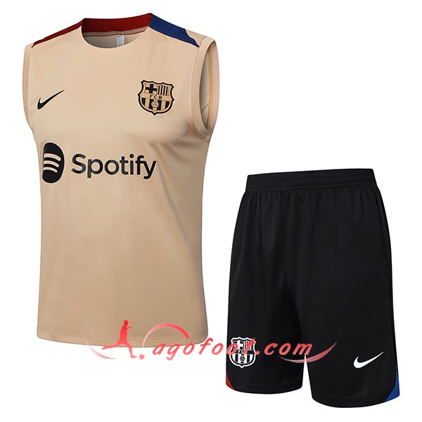 Ensemble Training Debardeur FC Barcelone Brun/Bleu/Rouge 2024/2025