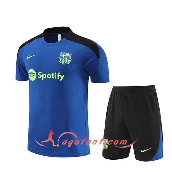 Ensemble Training T-Shirts FC Barcelone Bleu/Noir 2024/2025