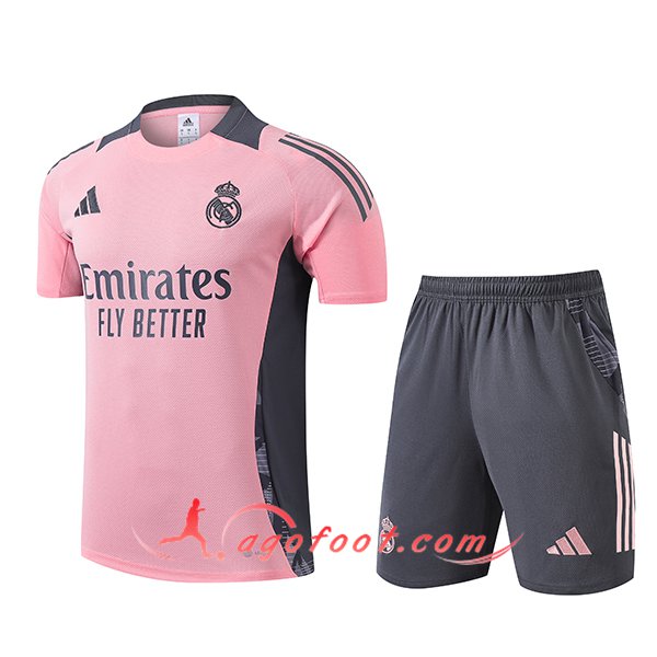 Ensemble Training T-Shirts Real Madrid Rose/Gris 2024/2025