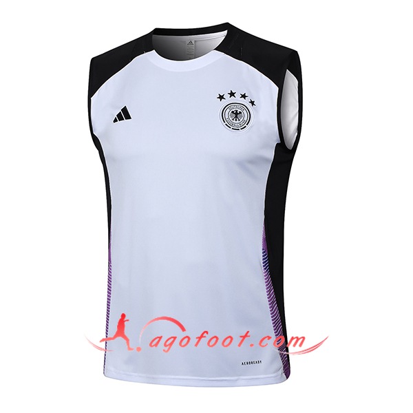 Training Debardeur Allemagne Blanc/Noir/Pourpre 2024/2025