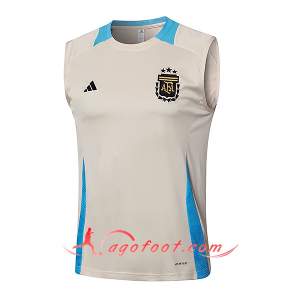 Training Debardeur Argentin Beige/Bleu 2024/2025