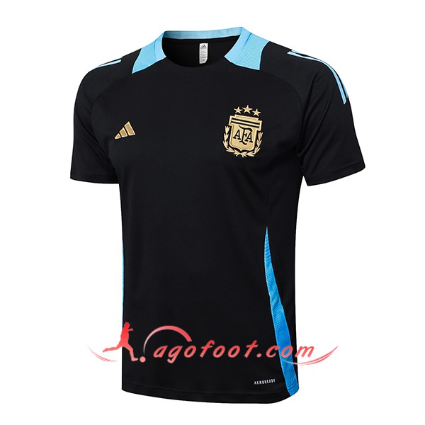 Training T-Shirts Argentin Noir/Bleu 2024/2025