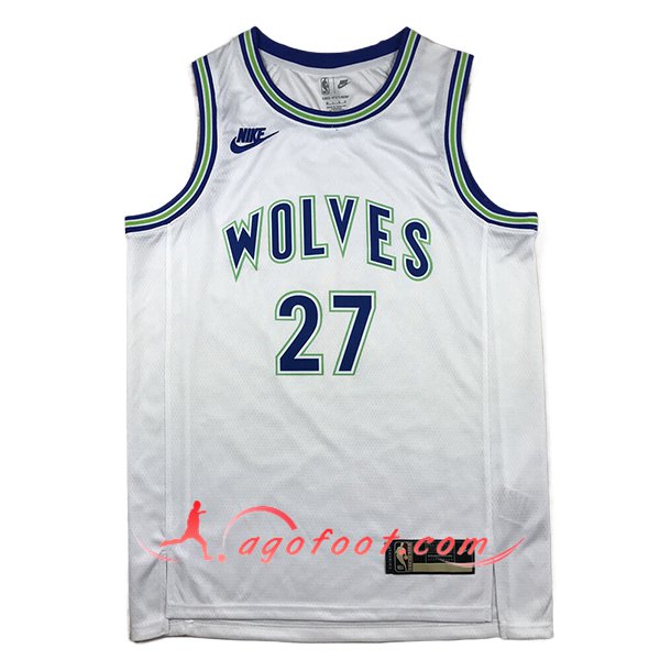 Maillot Minnesota Timberwolves (GOBERT #27) 2024/25 Blanc/Bleu/Vert