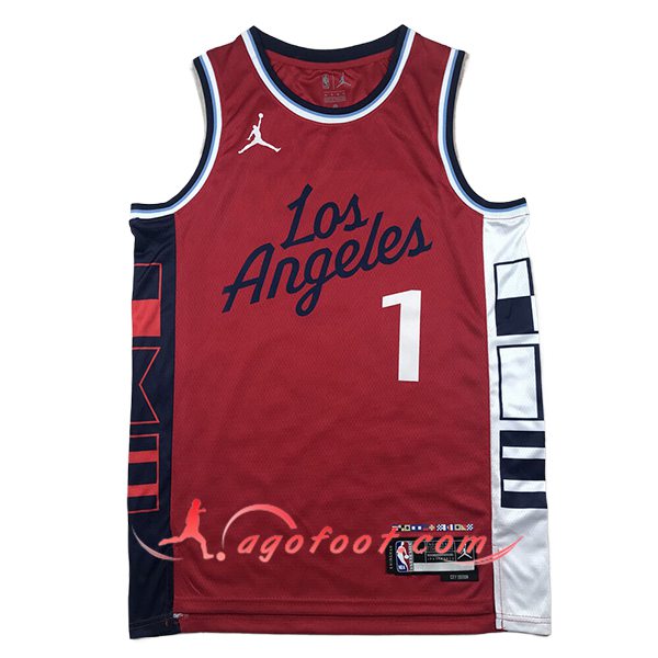 Maillot Los Angeles Clippers (HARDEN #1) 2024/25 Rouge/Noir/Blanc
