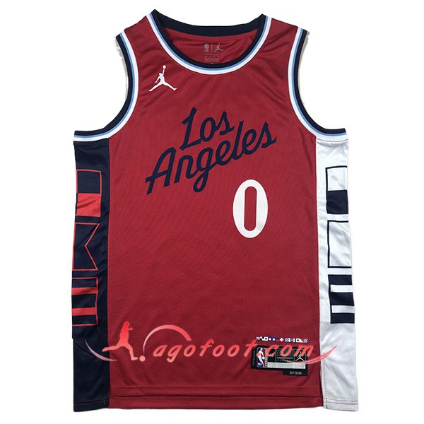 Maillot Los Angeles Clippers (WESTBROOK #0) 2024/25 Rouge/Noir/Blanc