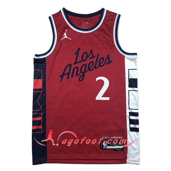 Maillot Los Angeles Clippers (LEONARD #2) 2024/25 Rouge/Noir/Blanc