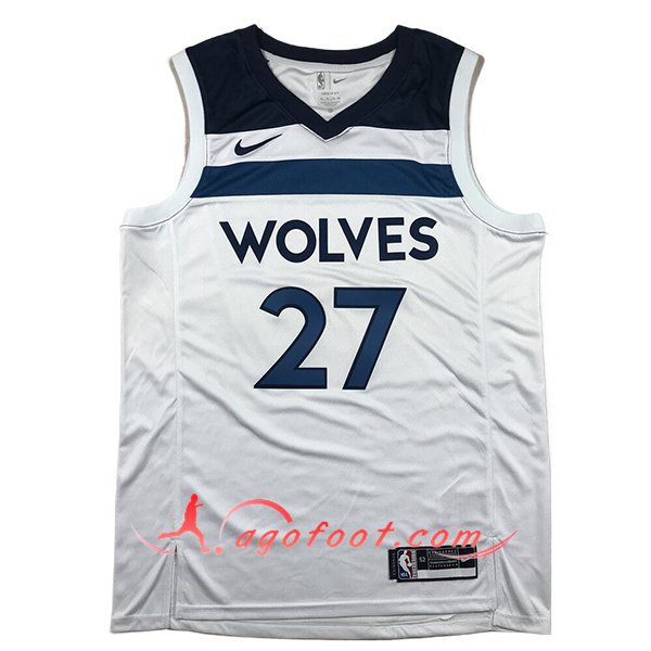 Maillot Minnesota Timberwolves (GOBERT #27) 2024/25 Blanc/Bleu -02