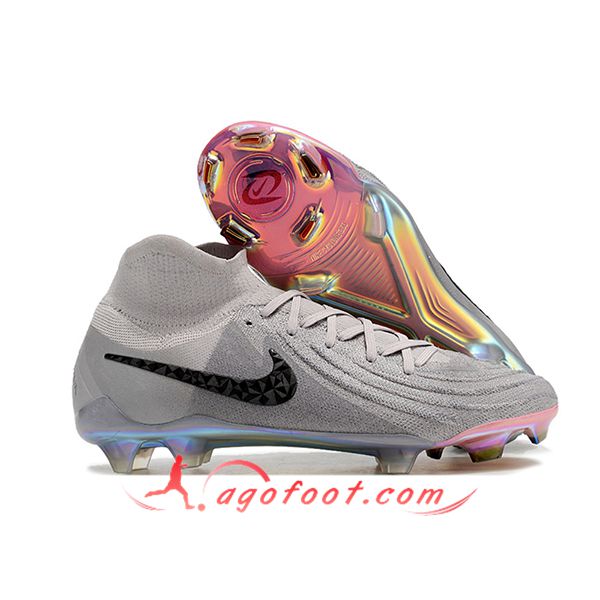 Nike Chaussures de Foot Phantom Luna Elite NU FG Gris/Noir