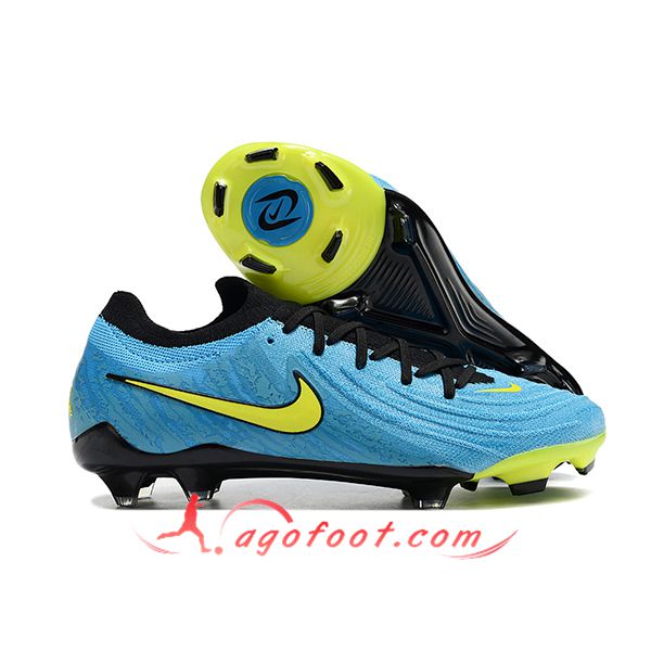 Nike Chaussures de Foot Phantom Luna Elite NU FG Bleu/Noir/Vert