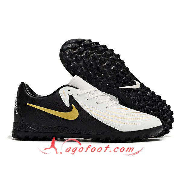 Nike Chaussures de Foot Phantom GX II ACAD LV8 TF Blanc/Noir/Jaune