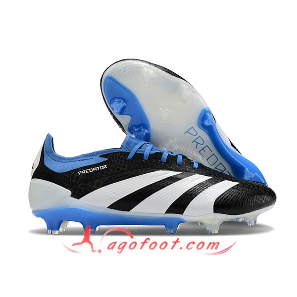 Adidas Chaussures de Foot Predator Elite FG Blanc/Noir/Bleu