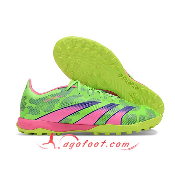 Adidas Chaussures de Foot PREDATOR 24 ELITE TF BOOTS Vert/Rose