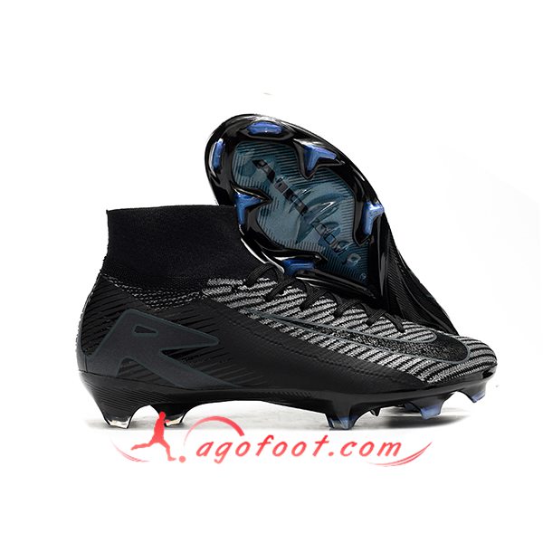 Nike Chaussures de Foot Air Zoom Mercurial Superfly IIX Elite FG Noir