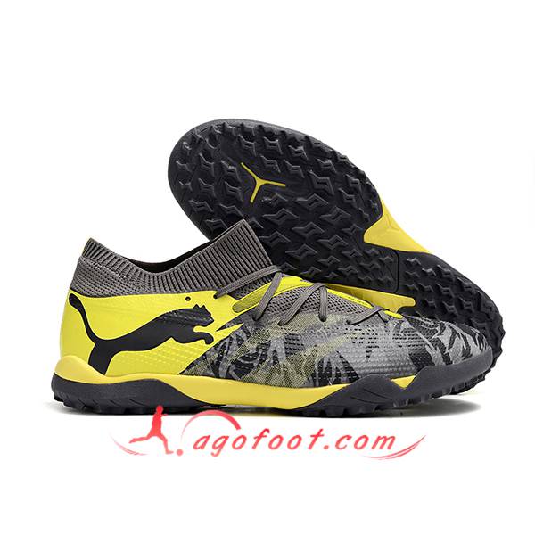 PUMA Chaussures de Foot FUTURE 7 ULTIMATE TF Noir/Gris/Jaune
