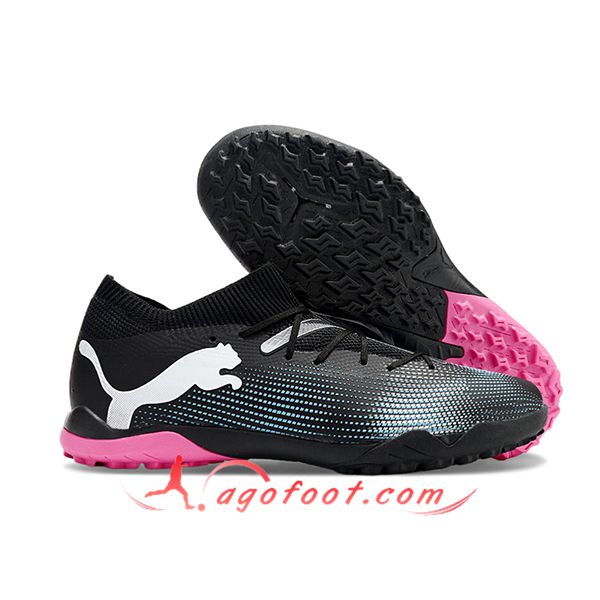 PUMA Chaussures de Foot FUTURE 7 ULTIMATE TF Noir/Blanc/Rose