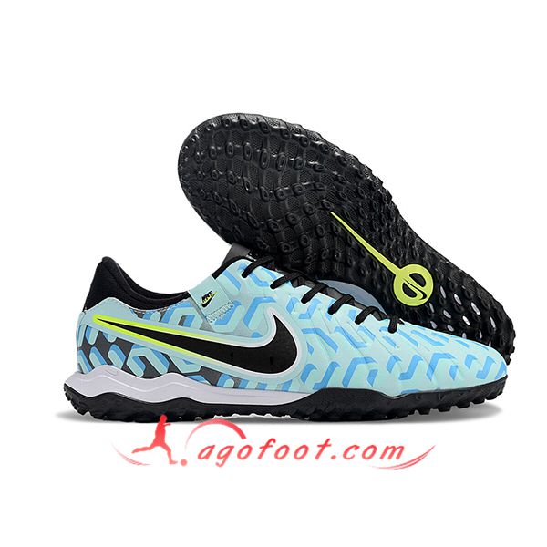 Nike Chaussures de Foot Tiempo Legend X Academy TF Noir/Bleu
