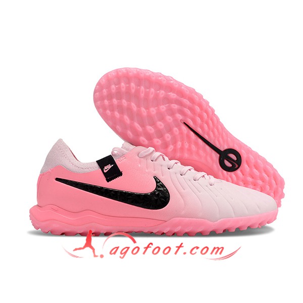 Nike Chaussures de Foot Tiempo Legend X PRO TF Noir/Rose