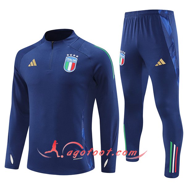 Ensemble Survetement de Foot Italie Bleu Royal 2024/2025 -03