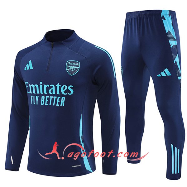 Ensemble Survetement de Foot Arsenal Bleu Royal 2024/2025