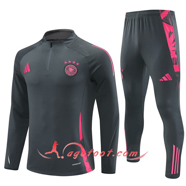 Ensemble Survetement de Foot Allemagne Gris/Rose 2024/2025