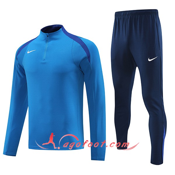 Ensemble Survetement de Foot Nike Bleu 2024/2025 -03