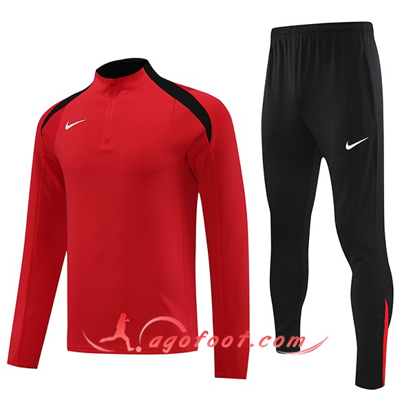 Ensemble Survetement de Foot Nike Rouge/Noir 2024/2025