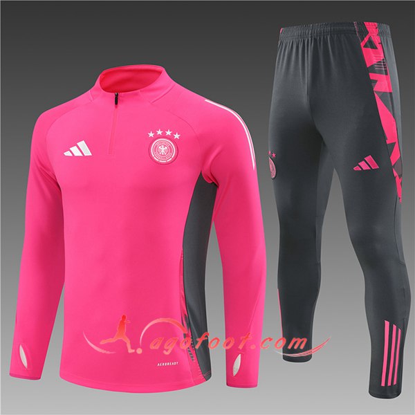 Ensemble Survetement de Foot Allemagne Enfant Rose/Gris 2024/2025