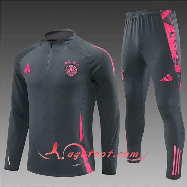 Ensemble Survetement de Foot Allemagne Enfant Gris/Rose 2024/2025