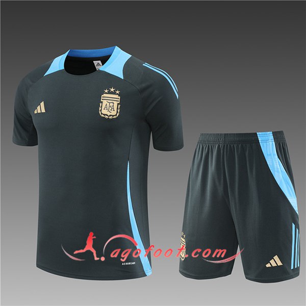 Ensemble Training T-Shirts Argentin Enfant Gris/Bleu 2024/2025