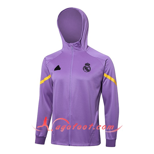 Veste A Capuche Real Madrid Pourpre/Jaune 2024/2025