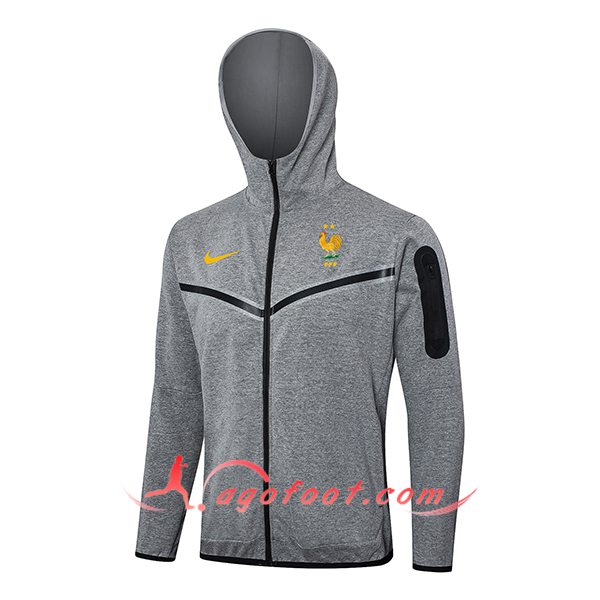 Veste A Capuche France Gris 2024/2025