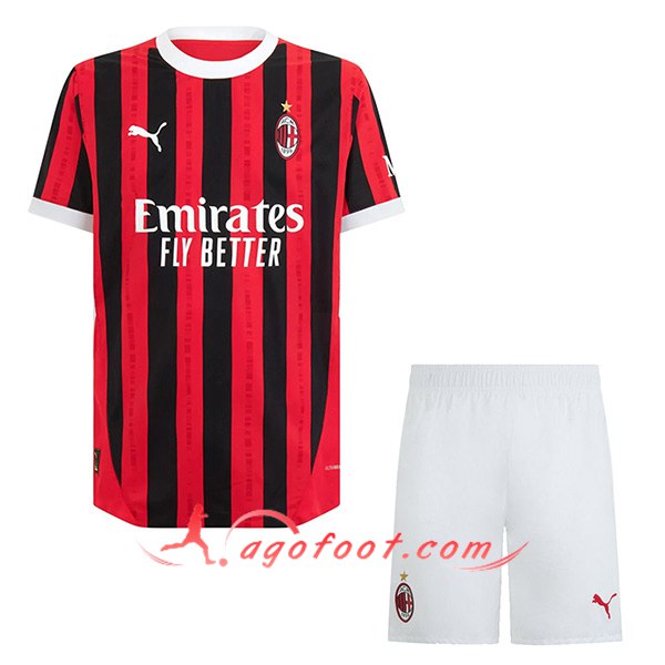 Nouveau Maillot de Foot Milan AC Enfant Domicile 2024/2025