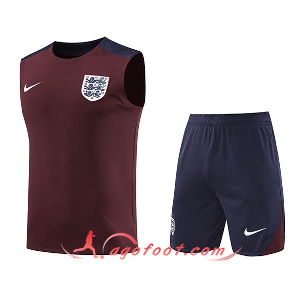Ensemble Training Debardeur Angleterre Rouge/Bleu 2024/2025