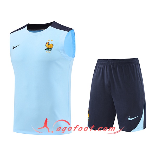 Ensemble Training Debardeur France Bleu 2024/2025