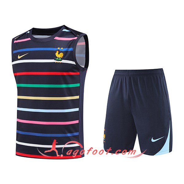 Ensemble Training Debardeur France Noir 2024/2025