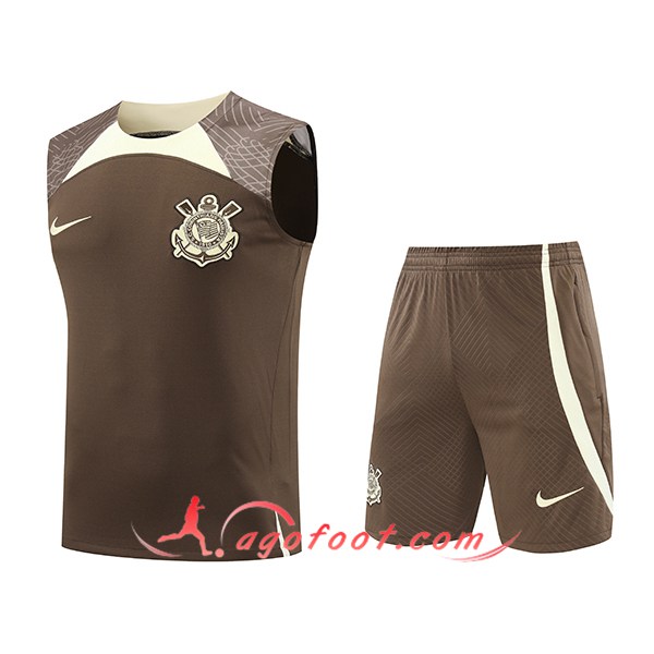 Ensemble Training Debardeur Corinthians Brun/Beige 2024/2025