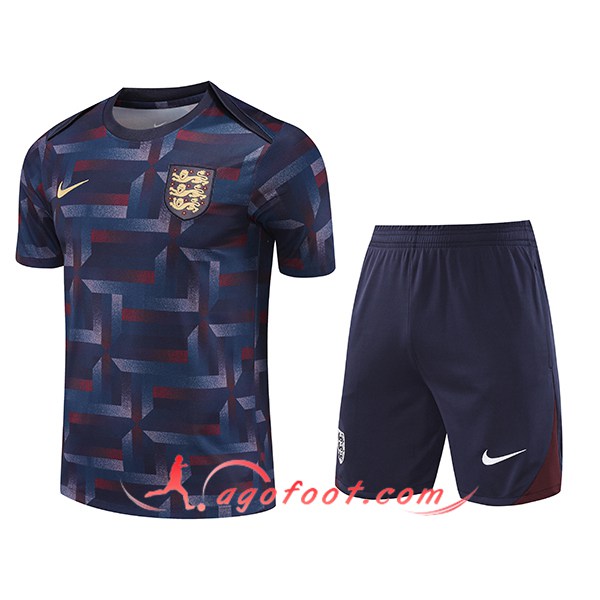 Ensemble Training T-Shirts Angleterre Bleu Foncé 2024/2025