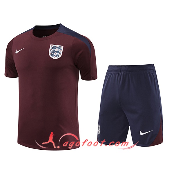 Ensemble Training T-Shirts Angleterre Rouge/Bleu 2024/2025