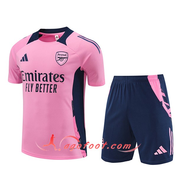 Ensemble Training T-Shirts Arsenal Rose/Bleu 2024/2025