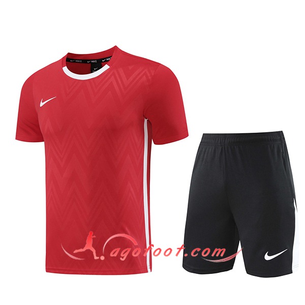 Ensemble Training T-Shirts Nike Rouge/Blanc 2024/2025