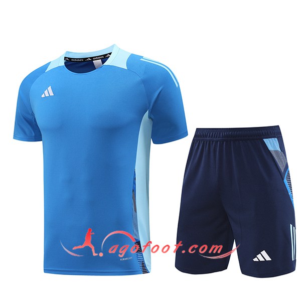 Ensemble Training T-Shirts Adidas Bleu 2024/2025 -02