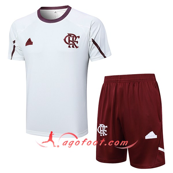 Ensemble Training T-Shirts Flamengo Blanc/Rouge 2024/2025