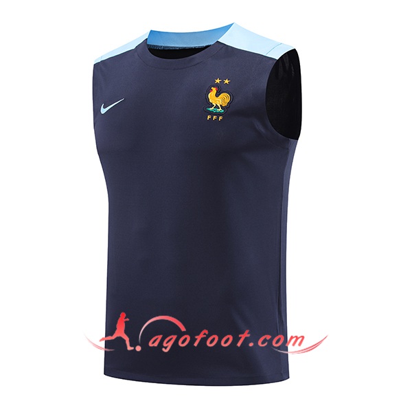 Training Debardeur France Bleu Foncé 2024/2025 -02