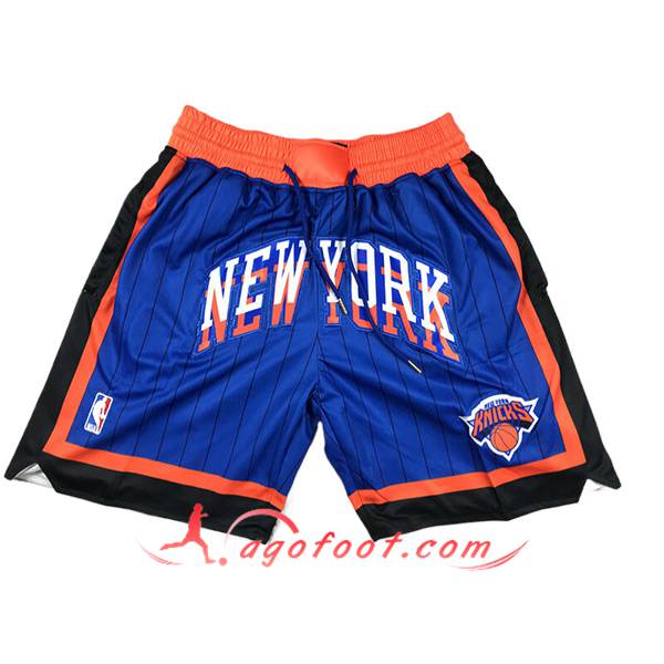 Shorts NBA New York Knicks 2024/25 Bleu/Noir/Orange