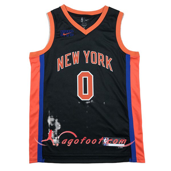 Maillot New York Knicks (DIVINCENZO #0) 2024/25 Noir/Orange/Bleu