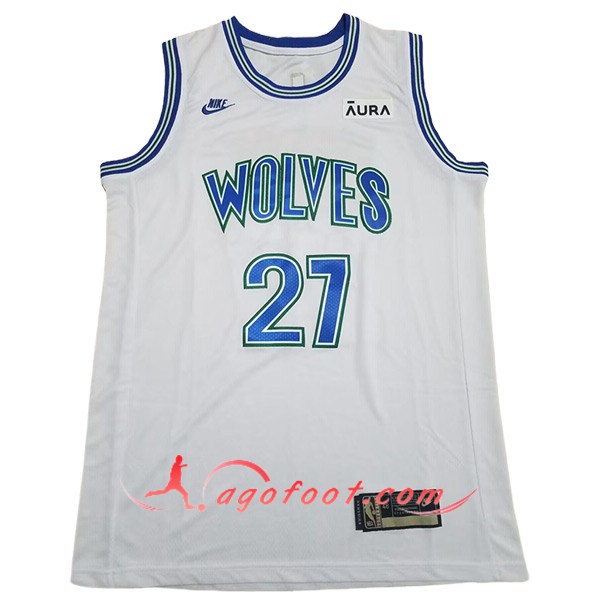 Maillot Minnesota Timberwolves (GOBERT #27) 2024/25 Blanc/Bleu -03