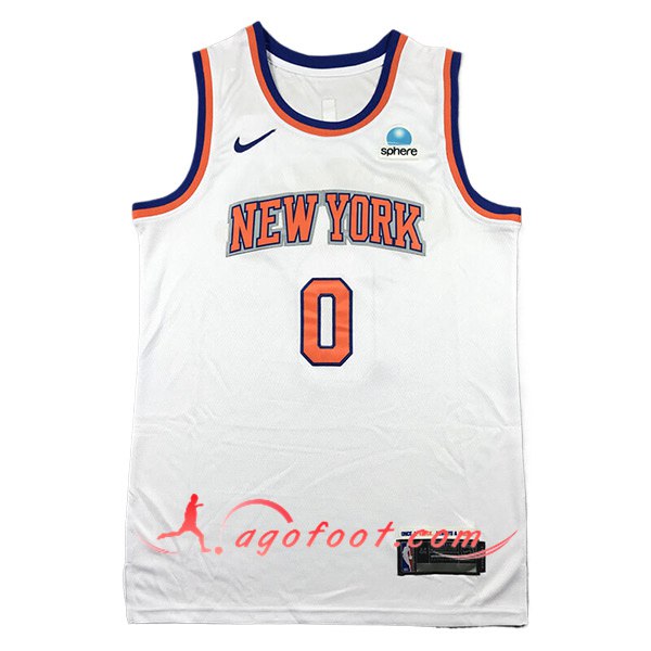 Maillot New York Knicks (DIVINCENZO #0) 2024/25 Blanc/Orange