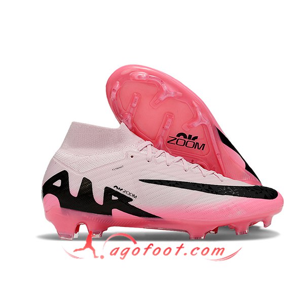 Nike Chaussures de Foot Zoom Superfly 9 Elite MR FG Rose/Noir