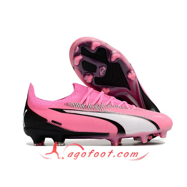 PUMA Chaussures de Foot Ultra Ultimate FG Rose/Blanc/Noir