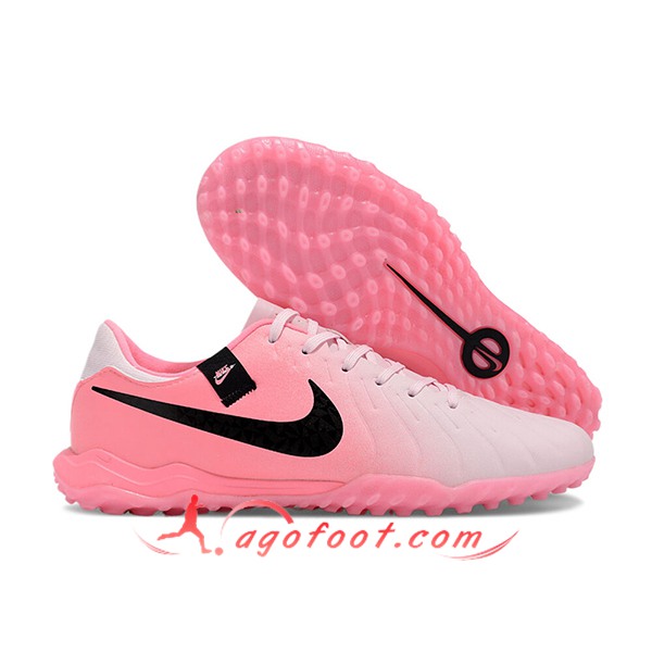 Nike Chaussures de Foot Tiempo Legend X Academy TF Rose/Noir